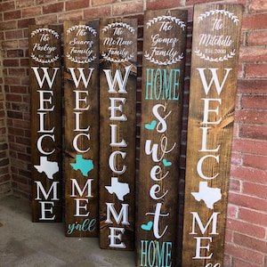 Welcome Sign for Front Porch, Home Sweet Home Sign, Outdoor Decor, Front Door Sign, Porch Decor, Porch Sign, Housewarming Gift, Wedding Gift
