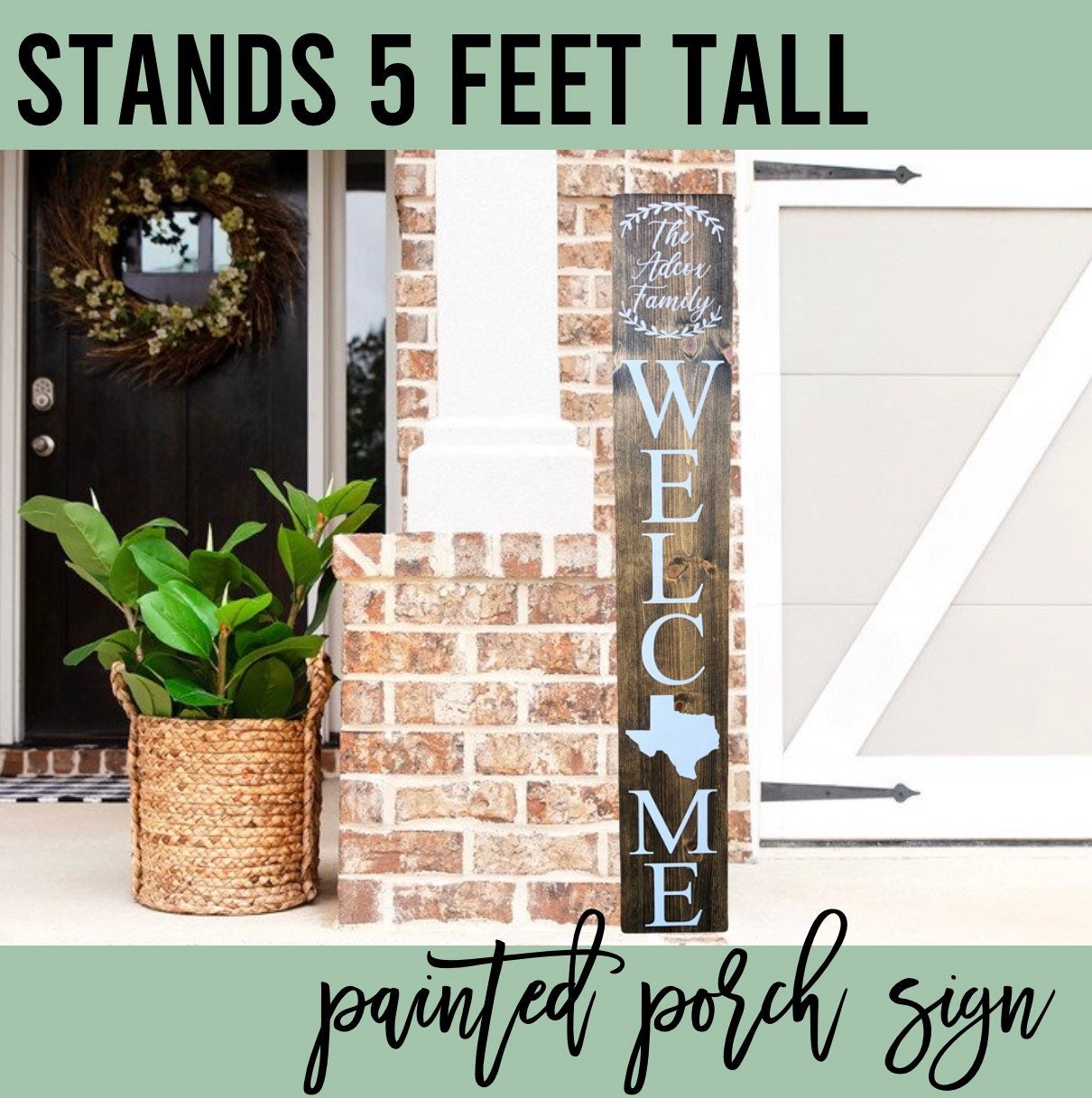 Welcome Sign for Front Porch, Home Sweet Home Sign, Outdoor Decor, Front Door Sign, Porch Decor, Porch Sign, Housewarming Gift, Wedding Gift