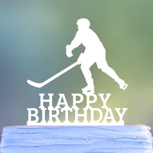 Happy Birthday Topper, Hockey Cake Topper, Eishockey Kuchendeko, Eishockey Tortendeko, Eishockey Deko, Hockey Deko, Hockey Kuchendeko