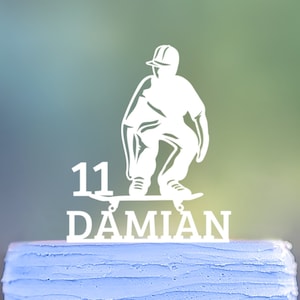 Skater jongen, skateboard taart topper, skateboard topper, schaats taart topper, schaatser taart topper, schaats taart decoratie, skate decoratie