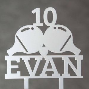 Topper de tênis de mesa, Decoração de bolo de tênis de mesa, Topper de bolo de pingue-pongue, Decoração de bolo de pingue-pongue para aniversário