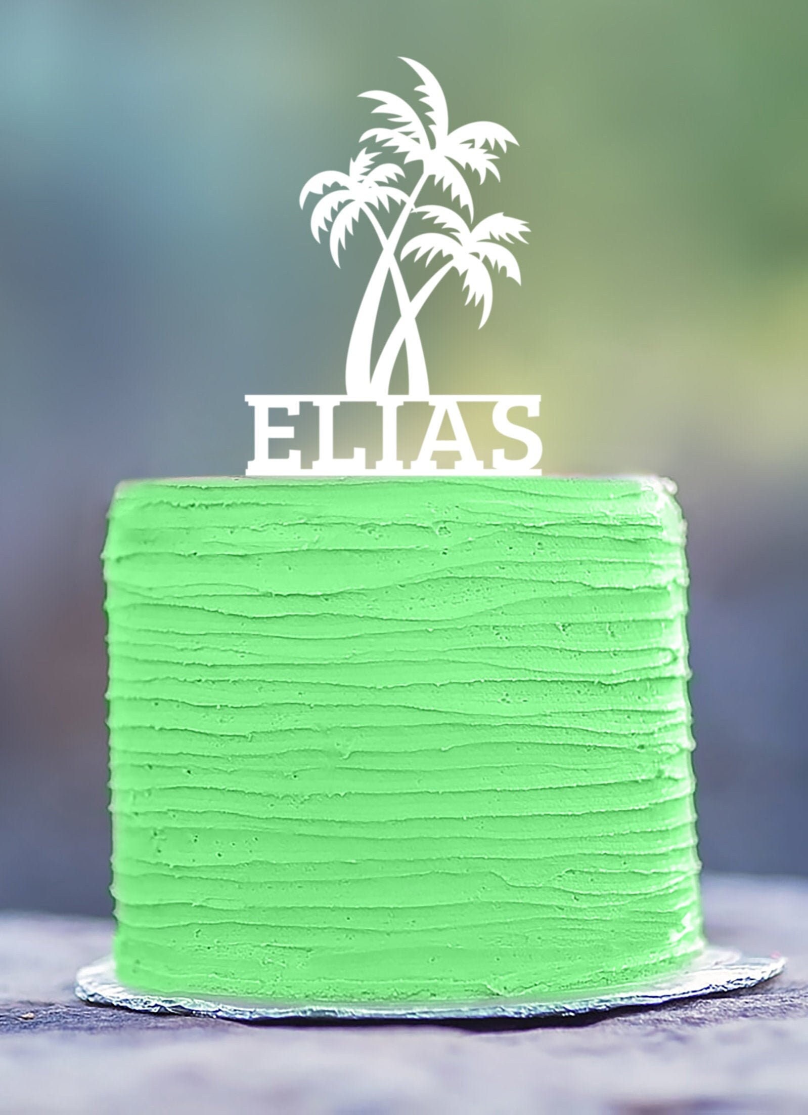 Palm tree cake Palm tree cake topper Palm tree cake Etsy