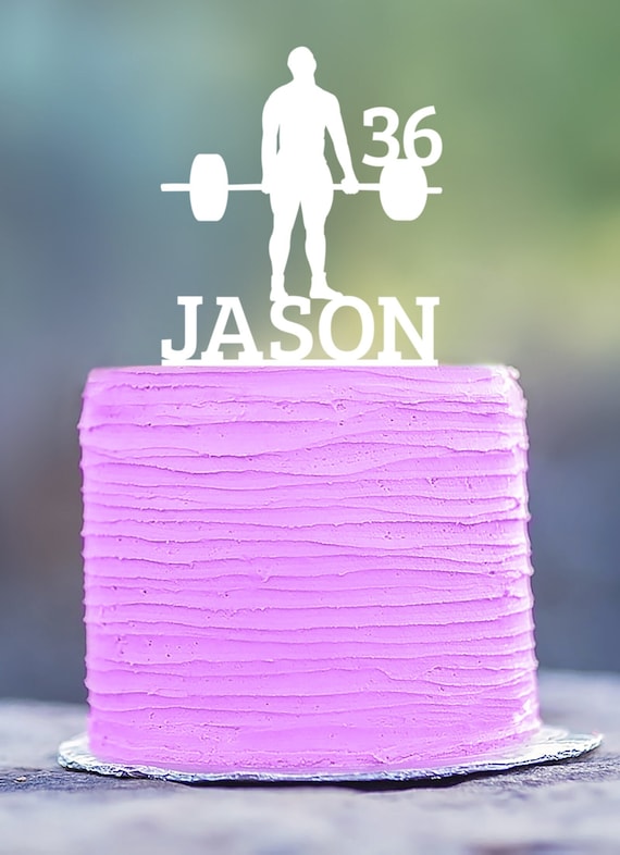 Gym Cake Topper Gym Deko Fitness Cake Topper Gewichtheben | Etsy