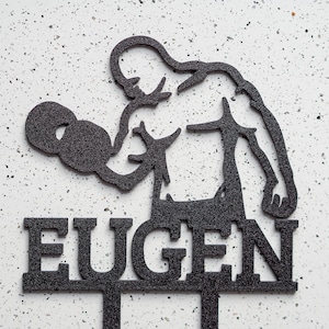Gym Cake Topper for Men – Personalized Name & Number – Fitness Birthday Cake Decoration – Workout Party Topper