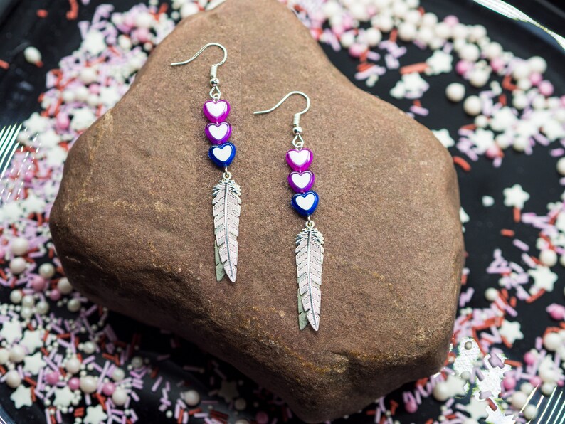 Bisexuelle Ohrringe/ LGBTQ Flagge/ Festival Schmuck ...