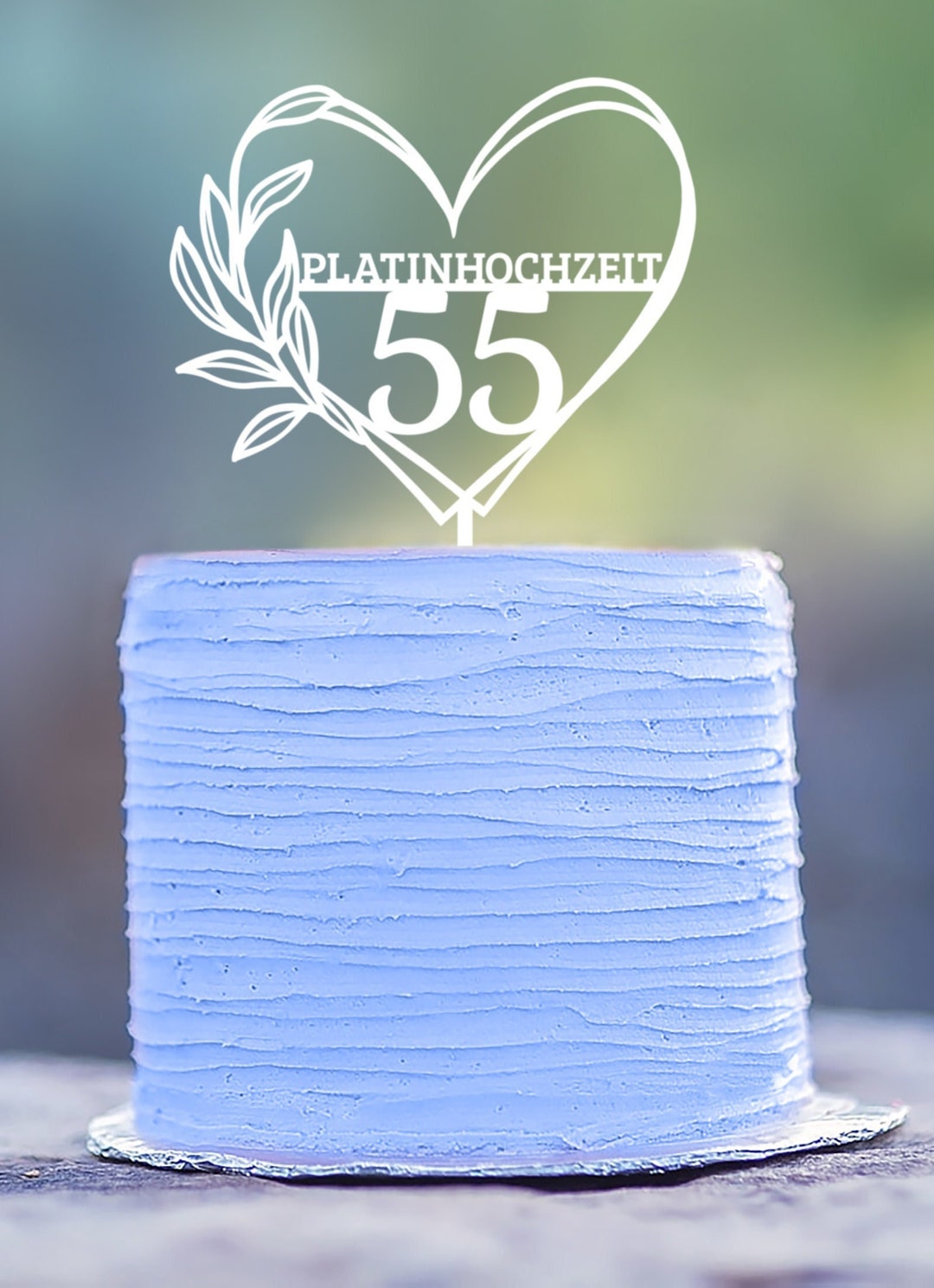 White Cotton Cards Handgemachte Glückwunschkarte Zum 55. Hochzeitstag | Love Lines Motiv