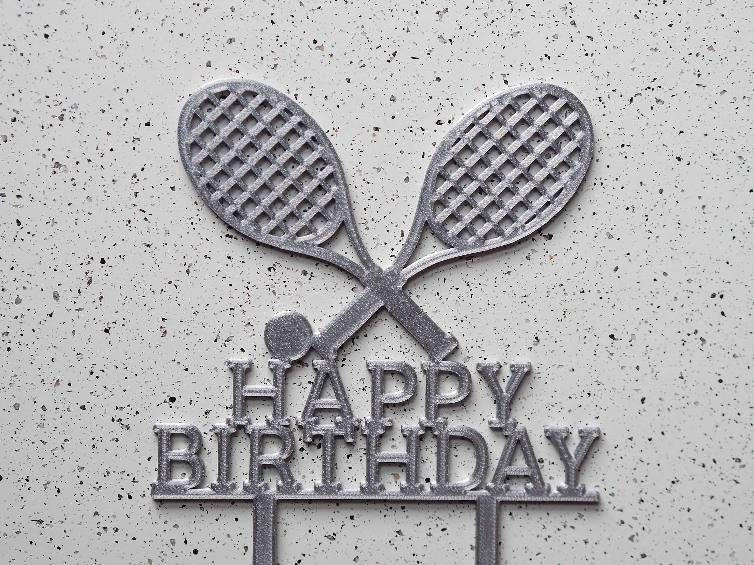 Happy Birthday Topper Tennis Cake Topper. Tennis Topper Etsy