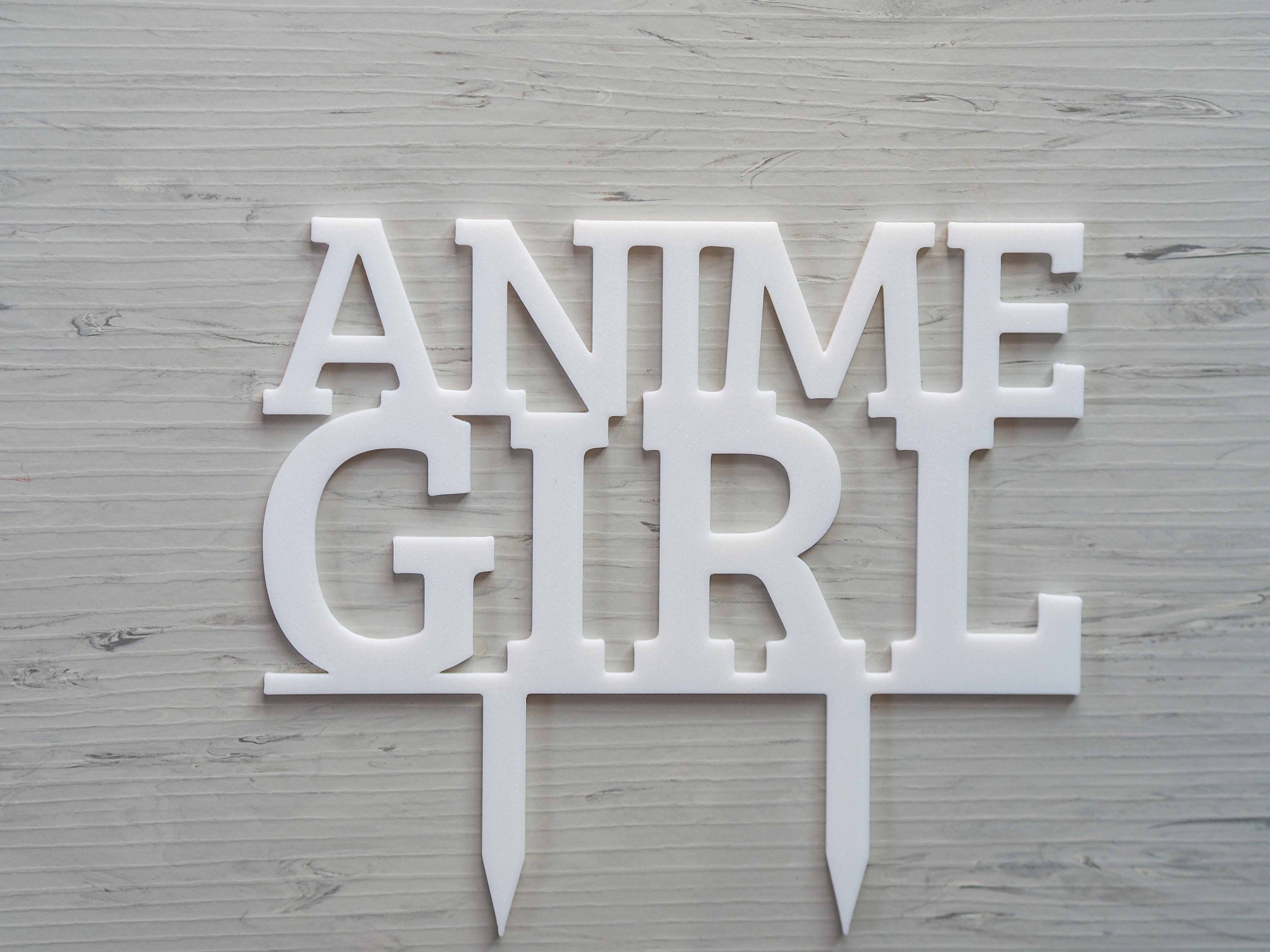 Anime Girl Cake Topper Anime Cake Topper Anime Decoration Etsy