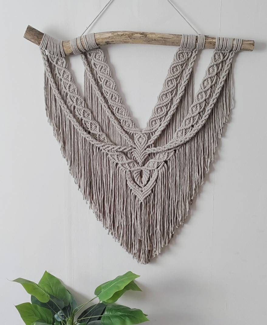 Grand Macramé Couleur Lin