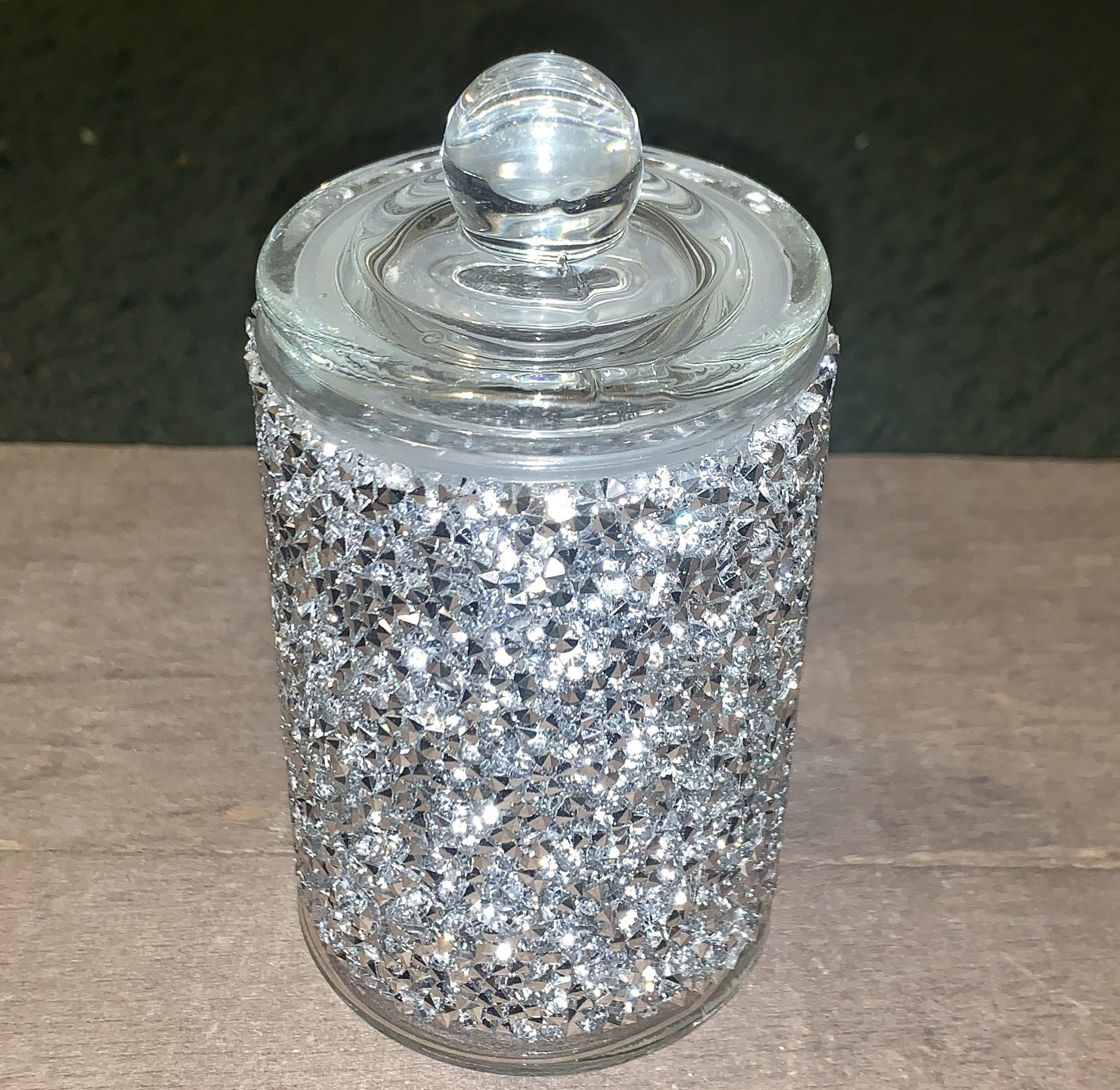 Beautiful Rhinestone Bling Favor Jars With Lids Storage Etsy