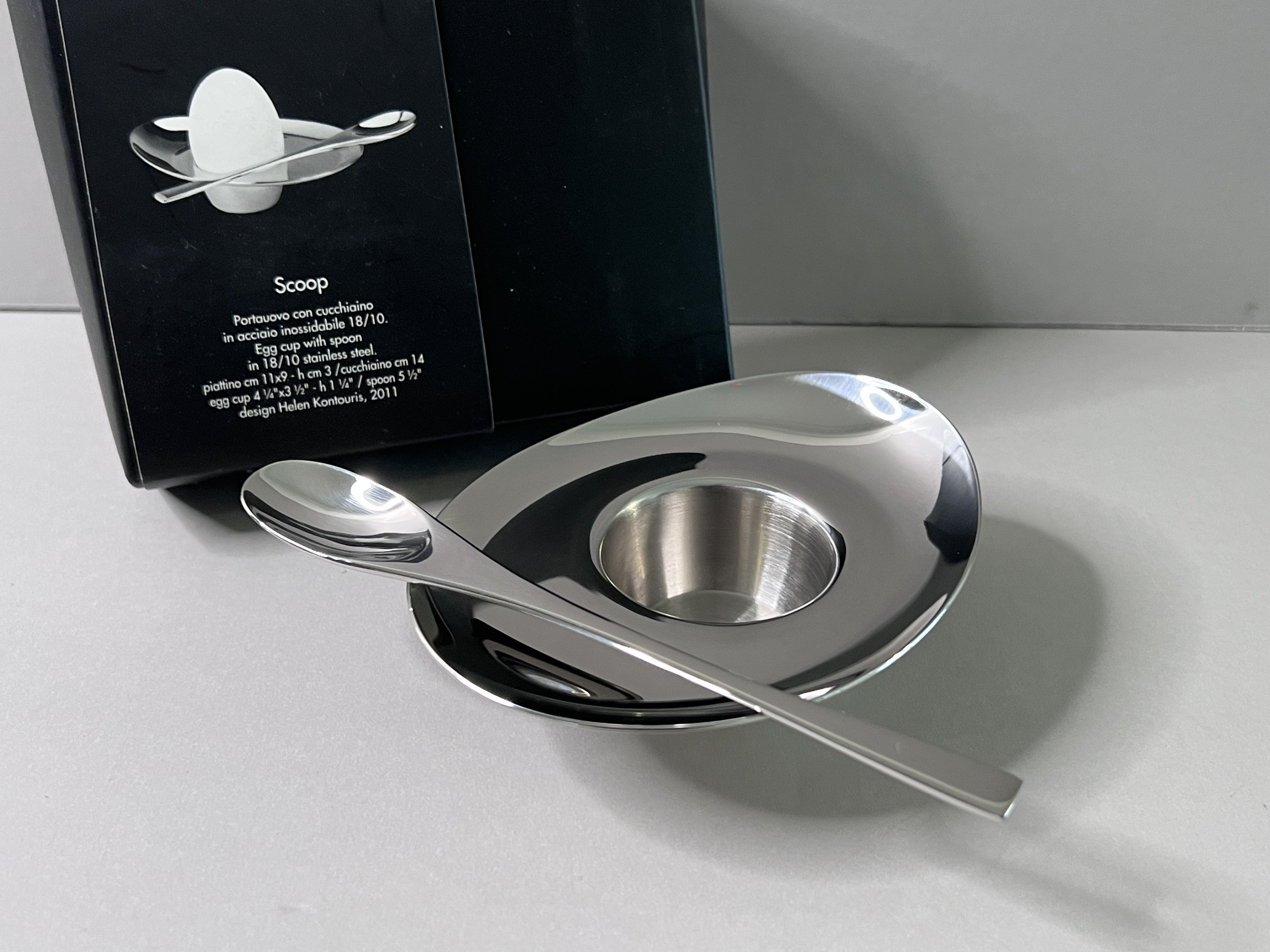 ALESSI Scoop Egg Cup and Spoon Stainless Steel Helen Etsy Australia