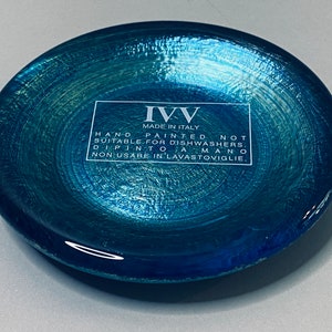 IVV | Italian Handmade Glass Trinket 10cm  - Blue