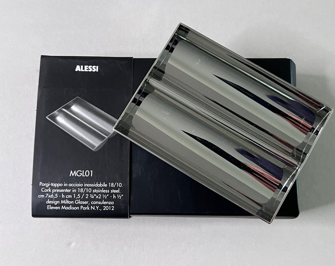 ALESSI MGL01 Cork Presenter Stainless Steel Milton Glaser Etsy