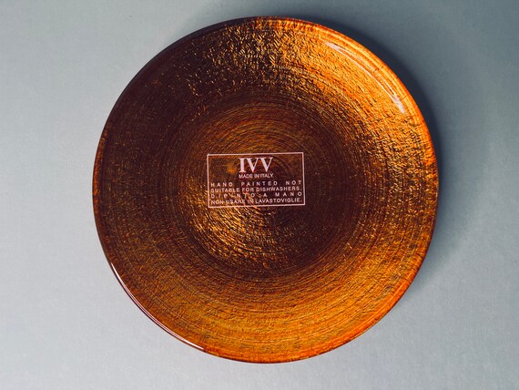 IVV | Italian Handmade Glass Trinket Tray 15cm - Orange - Etsy Canada