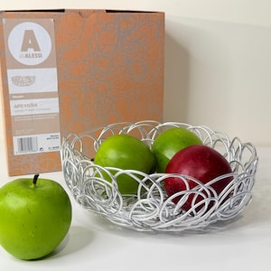 ALESSI | Nuvem Wire Basket in Anodized Silver Aluminium  ( AFC10/24 ) - Fratelli Campana