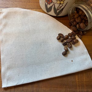 2 or 3 Pack Reusable Pour Over Coffee Filter Hemp/Organic Cotton Blend Chemex Filter 6-8 Cups / Eco-Friendly / Sustainable / Bodum Filter