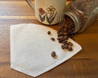Hemp Organic Cotton Reusable Coffee Filter (2-Pack, Size 4)