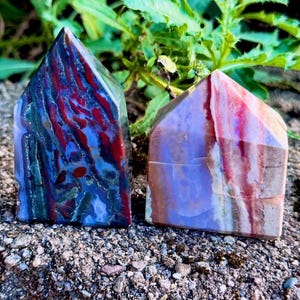 Ocean Jasper Point Tower - Agate & Chalcedony Freeform - Choose Yours!