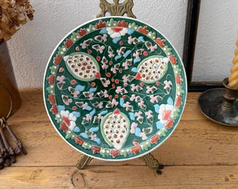 Turkish Wall Plate - Anadolu Kutanya Decorative Ceramic - Floral Ceramics of Turkey