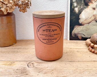 Henry Watson Vintage Pottery The Original Suffolk Terracotta Tea Jar Imperfect - Kitchen Decor - On Safari or Home Set