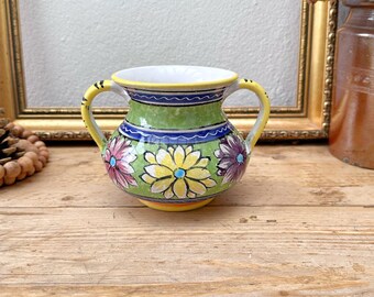 Italian Style Decorative Double Handle Urn Style Vase - Ceramic Home Decor Jug Vase