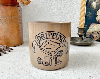 Pearson's of Chesterfield Dripping Stoneware Kitchen Pot - Retro Pearsons  Jar