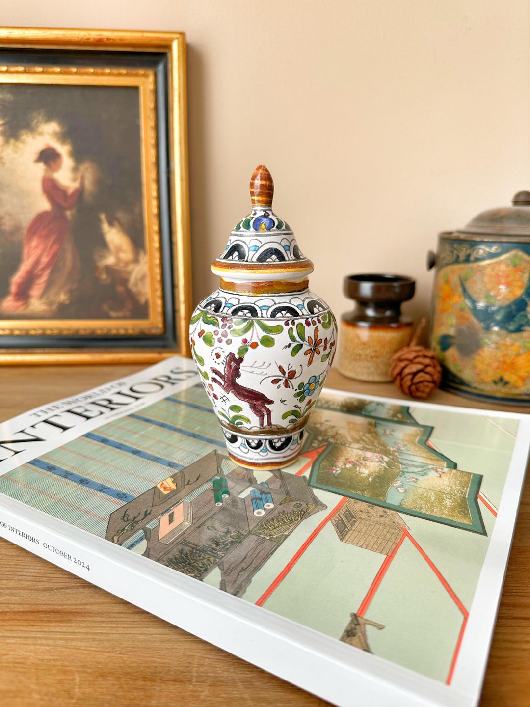 Hand Painted Decorative Filcer Urn SECXVII From Portugal - Portuguese ...
