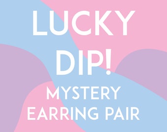 Lucky Dip! 1 pair of mystery earrings usually valued at AUD20-40. Sustainable eco friendly jewelry, hand painted bamboo plywood