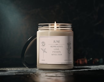 Birth Flower Candle June Birthday Gift June Girl Gift for June Birthday Birth Month Flower Birth Month Candle Birthdate Candle Bestie gifts