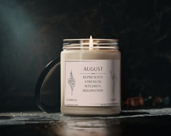 Birth Flower Candle August Birthday Gift August Girl Gift for August Birthday Birth Month Flower Birth Month Candle Birthdate Candle Besties