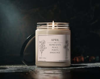 Birth Flower Candle APRIL Birthday Gift April Girl Gift for April Birthday Birth Month Flower Birth Month Candle Birthdate Candles Besties