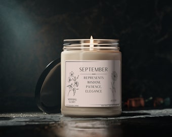 Birth Flower Candle September Birthday Gift September Girl Gift September Birthday Birth Month Flower Birth Month Candle Birthdate Candles