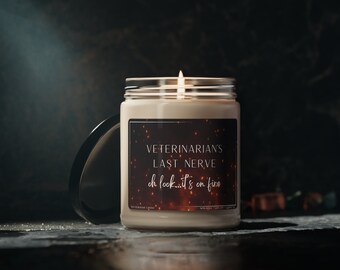 Veterinarian candle funny candles Vet gift Vet appreciation gift for Vet christmas gift coworker gift party gift best friend gift funny gift