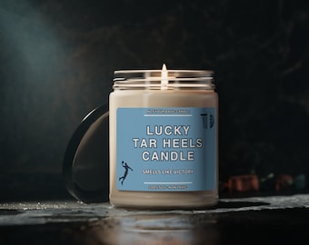 Smells Like A Tar heel Win North Carolina Lucky Game Day Candle Tar Heels Fan Gift Carolina Gifts Game Day Candle Sport Candles Basketball