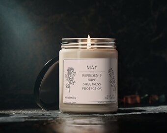 Birth Flower Candle May Birthday Gift May Girl Gift for May Birthday Birth Month Flower Birth Month Candle Birthdate Candle Besties