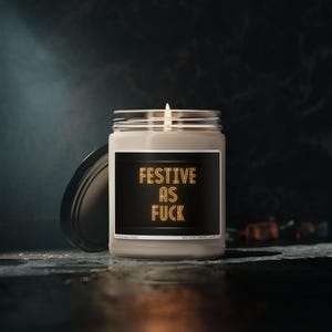 merry christmas candle holiday gift for her gifts i love you gift happy holidays gift house warming gift funny candle soy candle present Fun
