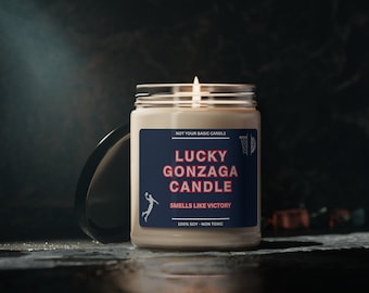 Smells Like A Gonzaga Win Washington Lucky Game Day Candle Soy Candle Gonzaga Fan Gift Washington Gifts Game Day Candle Sport Candles Bball