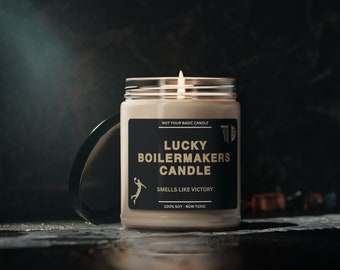 Smells Like A Boilermaker Win Purdue Lucky Game Day Candle Boilermakers Fan Gift Purdue Gifts Game Day Candle Sport Candles Basketball Gift