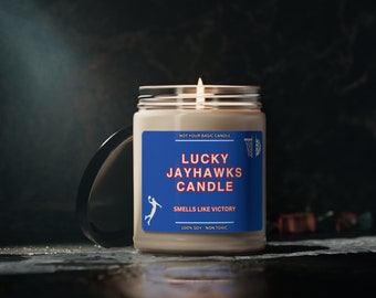 Smells Like A Jayhawk Win Kansas Lucky Game Day Candle Jayhawks Fan Gift Kansas Gifts Game Day Candle Sport Candles Basketball Gift Fun Gift