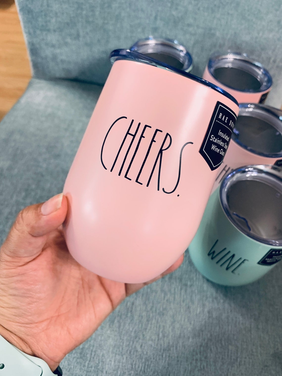 rae dunn team bride wine tumbler