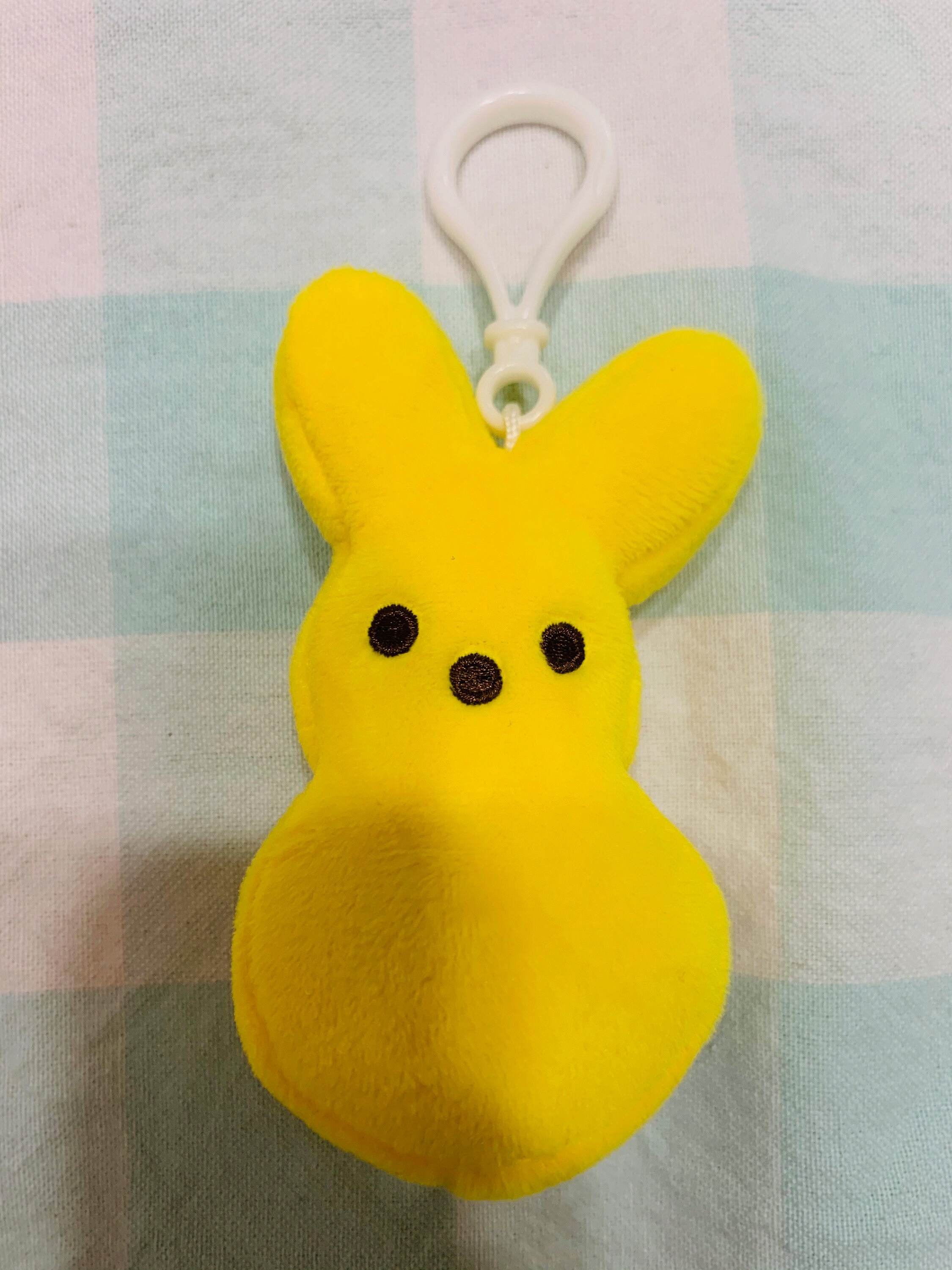 peeps plush keychain