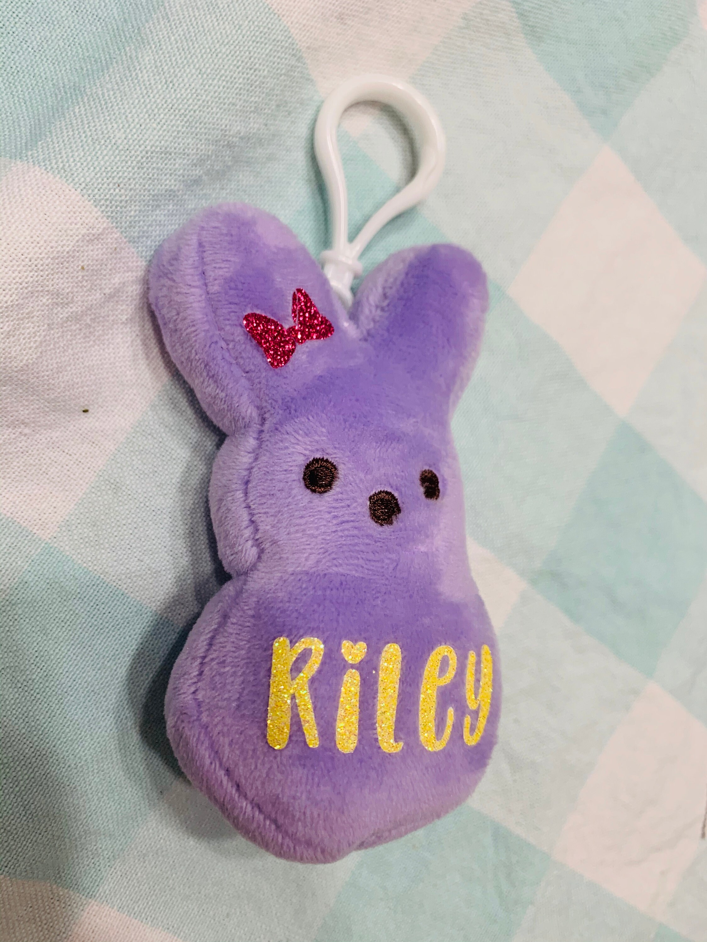 peeps plush keychain