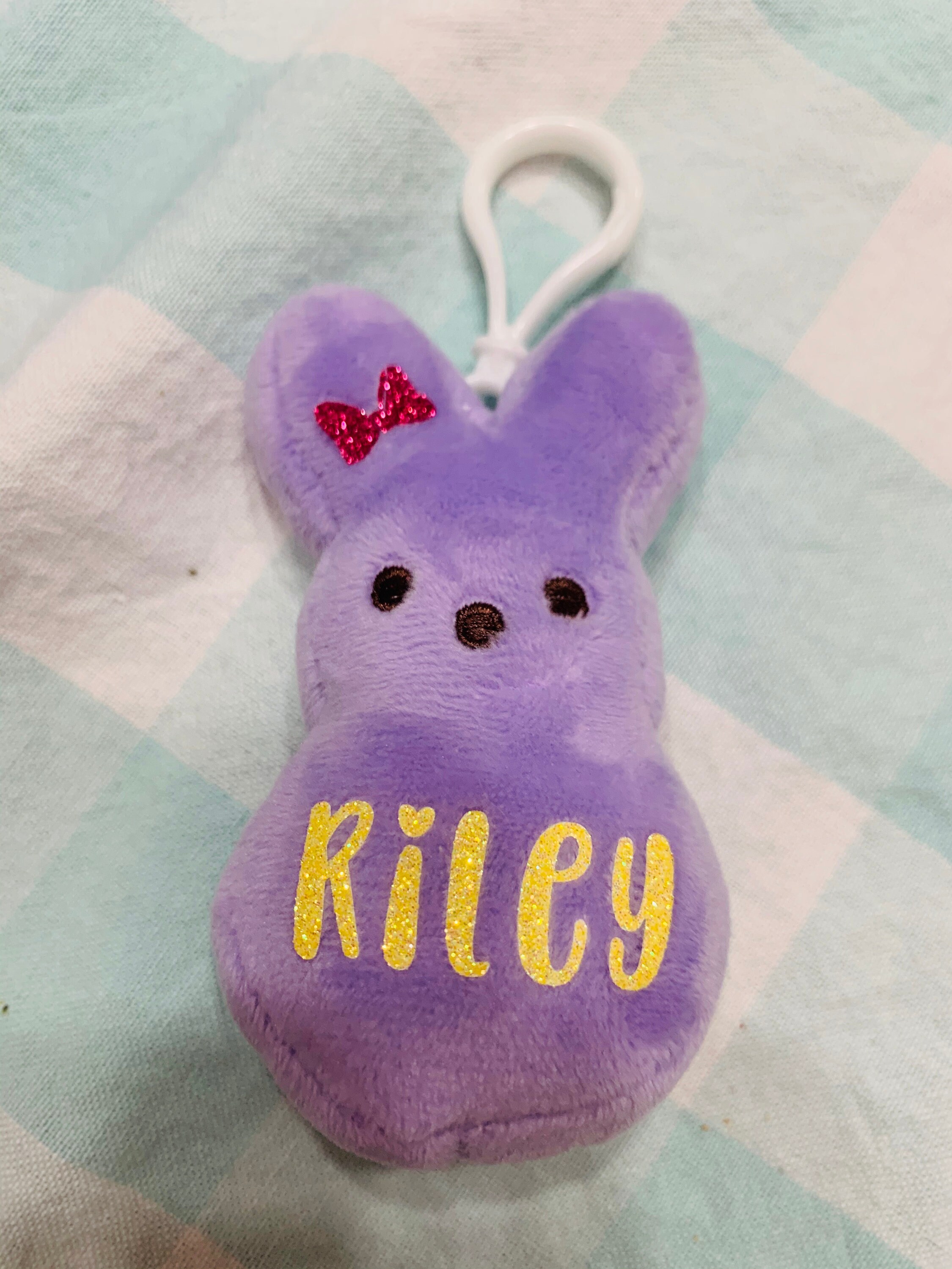 peeps plush keychain