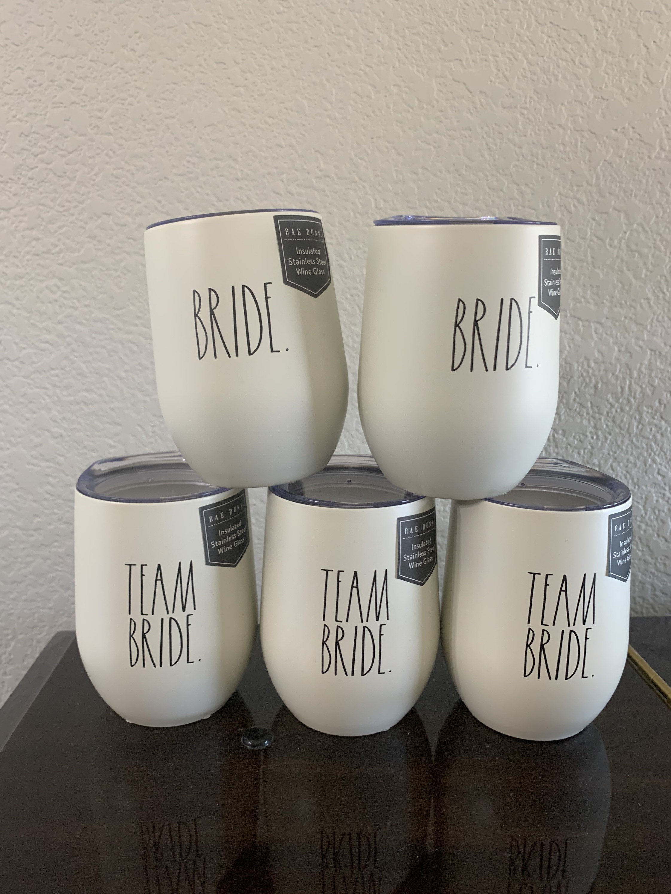 rae dunn team bride wine tumbler