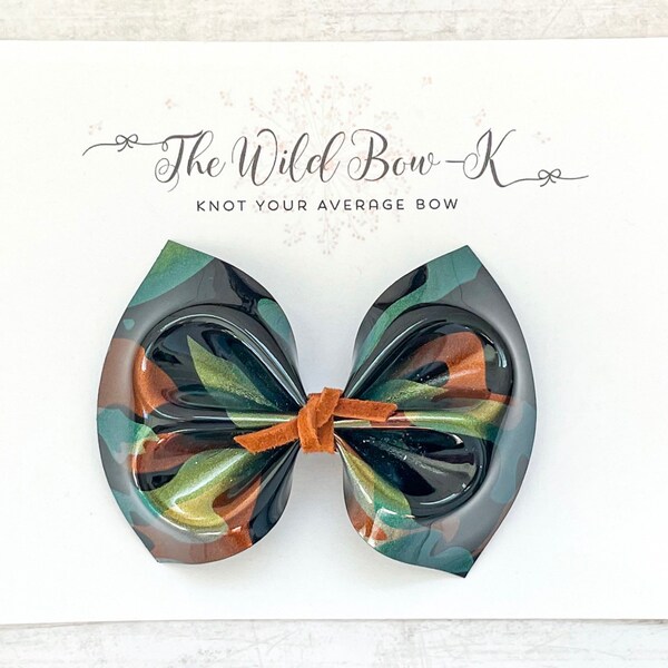 Camouflage Hair Clip Etsy