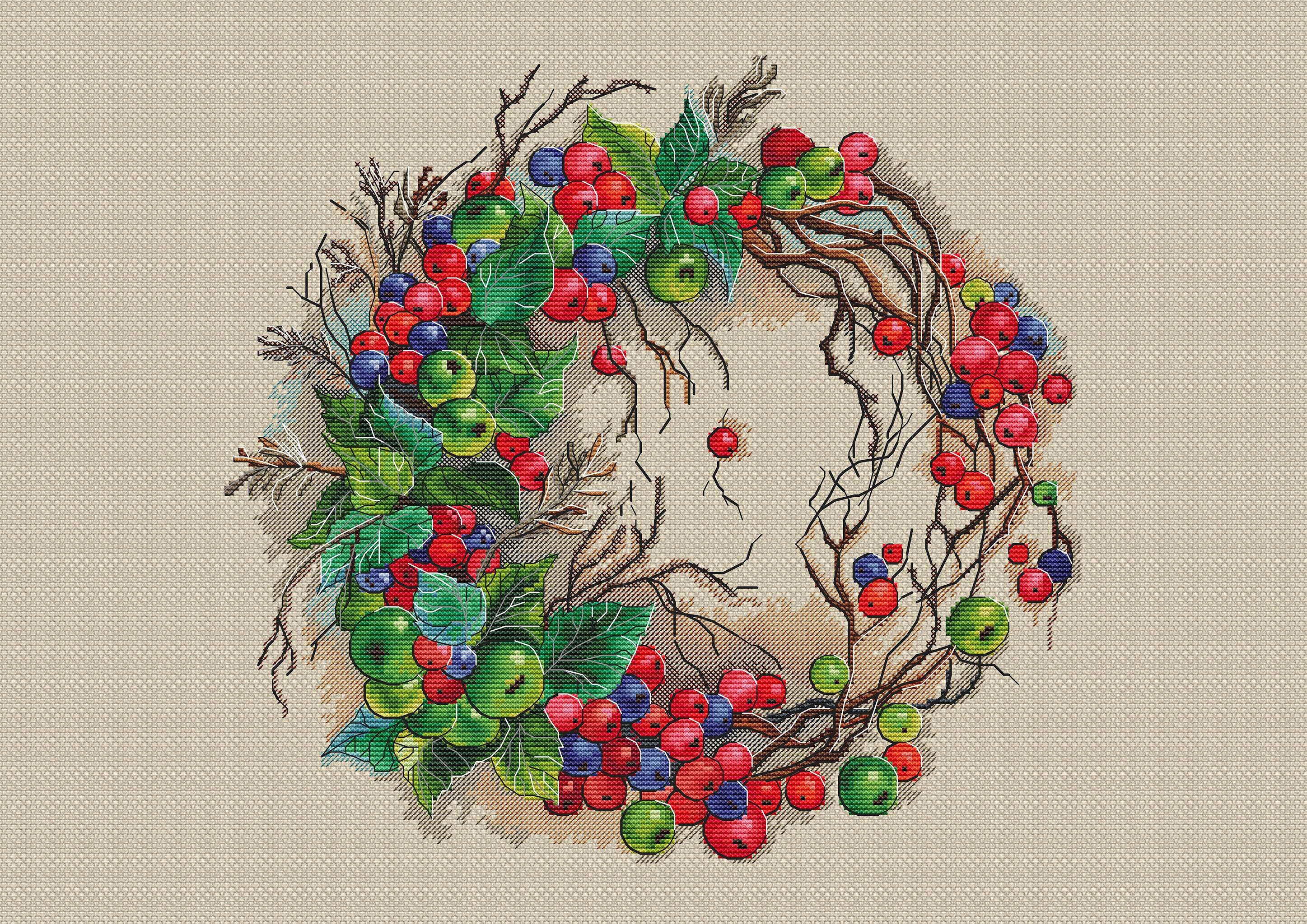 Венок схема вышивки. Вышивка крестиком Ланкевич Ольга. Ольга Ланкевич схемы вышивки. Вышивка венок. Вышивка веночков.