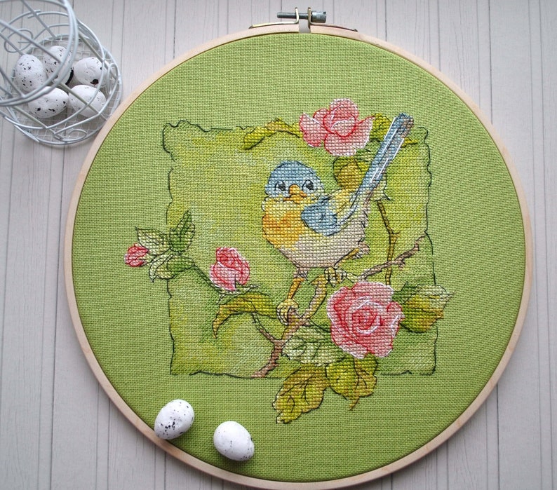 Little Bird Cross Stitch Pattern Pdf Embroidery Design Modern Etsy