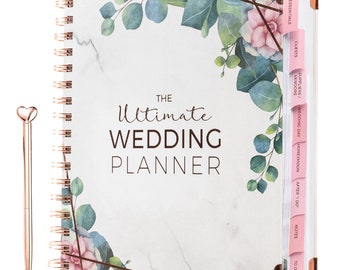 DELUXE Hochzeitsplaner Buch Organizer | Hochzeitsplaner | Verlobungsgeschenke für Paare | Hochzeitsplanerbuch