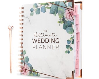 DELUXE Wedding Planner Buch Organizer | Braut Planer | Verlobungsgeschenke für Paare | Hochzeitsplanungsbuch