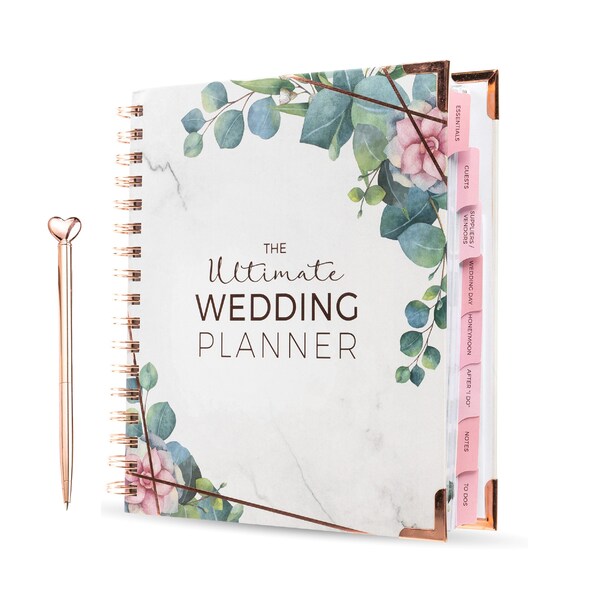 DELUXE Wedding Planner Book Organiser | Bride To Be Planner | Engagement Gifts For Couples | Wedding Planning Book